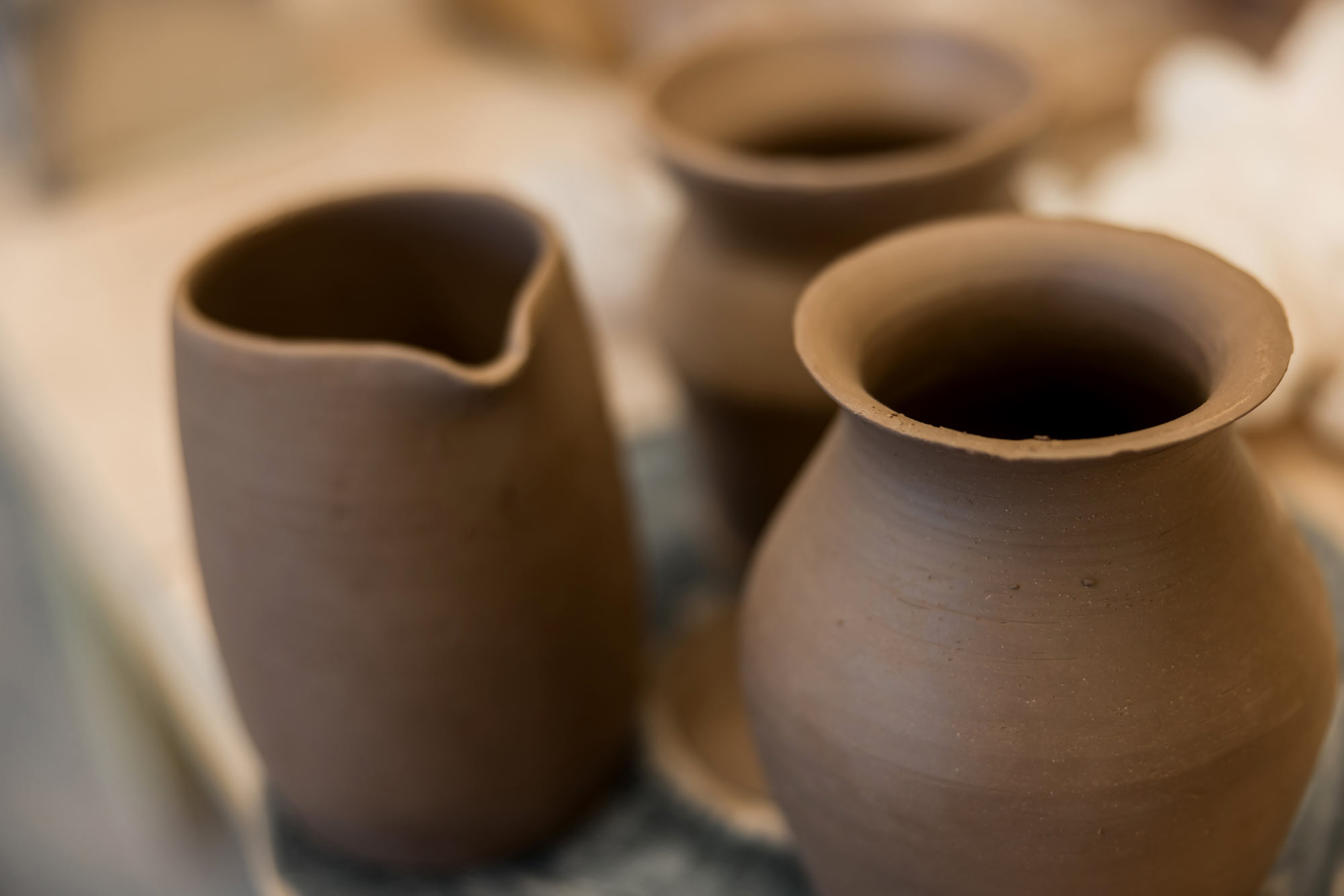 Samples of ceramic pottery